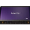 A sleek and modern BrightSign XT5 digital signage player, showcasing powerful performance, dynamic engagement, flawless 4K playback, and versatile applications in various environments.